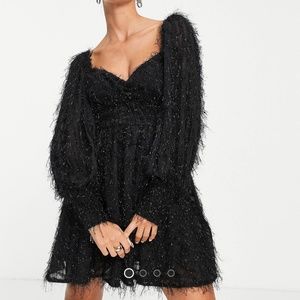 Asos Curve Fluffy Mini Dress